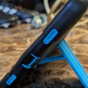 Black and Blue Tablet Stand